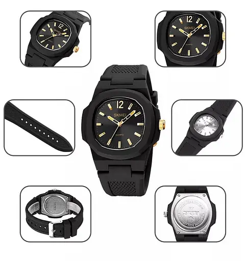 Наручний годинник чоловічий Skmei 1717 Gold, 1717GD (18406) - фото 7