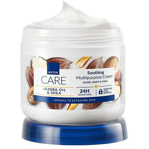 Мультифункціональний крем для обличчя рук та тіла Avon з оліями жожоба і ши 400 мл (494693387) - фото 1
