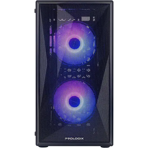 Корпус Prologix E102 Tempered Glass&Mesh Black [146867] - фото 2