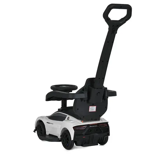 Детская каталка-толокар 2 в 1 M 5106-1 белый, с родителькой ручкой - фото 4