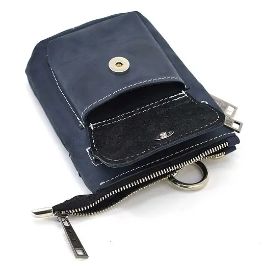 Чоловіча шкіряна сумка через плече TARWA 17х14х5.5 см sum0025692 - фото 8