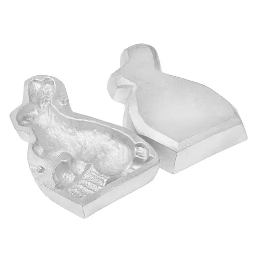 Форма алюмінієва великодня "Заєць з кошиком" для випікання святкового цільного кексу 15х10 см, Ласунка 84076 - фото 1