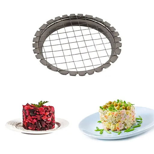 Овочерізка салаторізка яйцерізка вінегретниця крупна універсальна металева Ø 8.5 см, Kitchen Master Сірий 84334 - фото 1