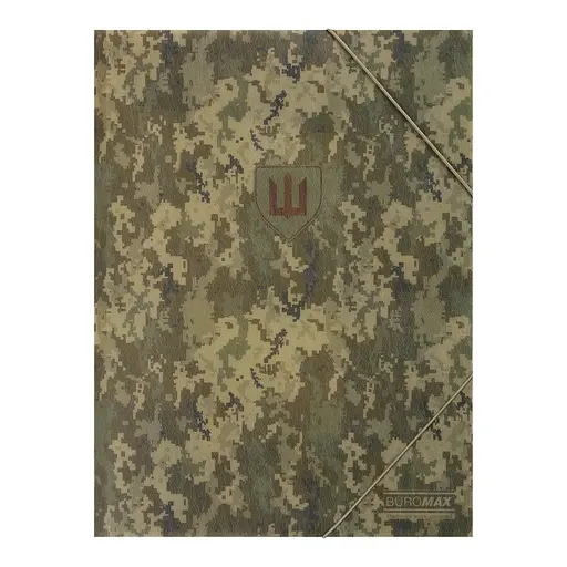 Папка на резинках Military, А4, матовый непрозрачный пластик, зеленый, 2 шт.