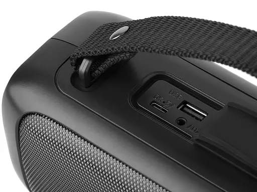 Портативна колонка Real-El RX717 8W Bluetooth TWS, RGB, Black - фото 6