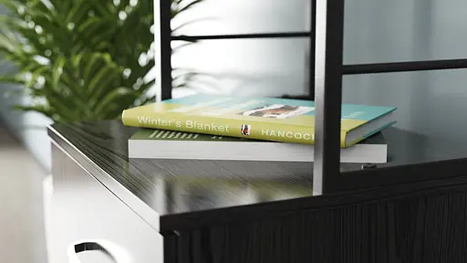 Стіл-тумба трансформер Смарт 4/2 з етажеркою Ferrum-decor 1430x1450x600 Чорний метал ДСП Сосна Кембра 16 мм (FRD-105132) - фото 6