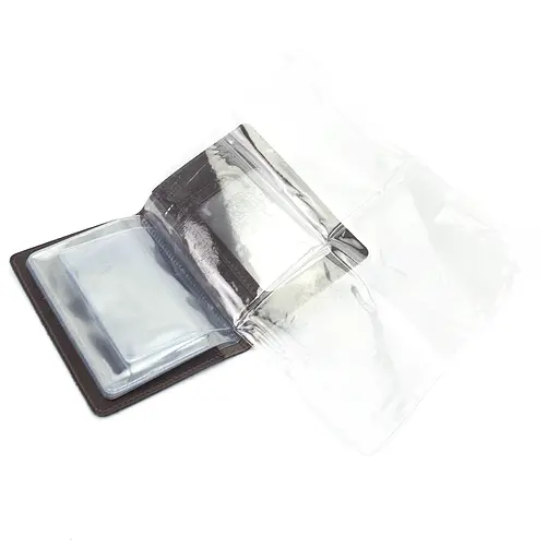 Обложка на права мужская кожаная HC-25 коричневая (на права старого образца) - фото 4