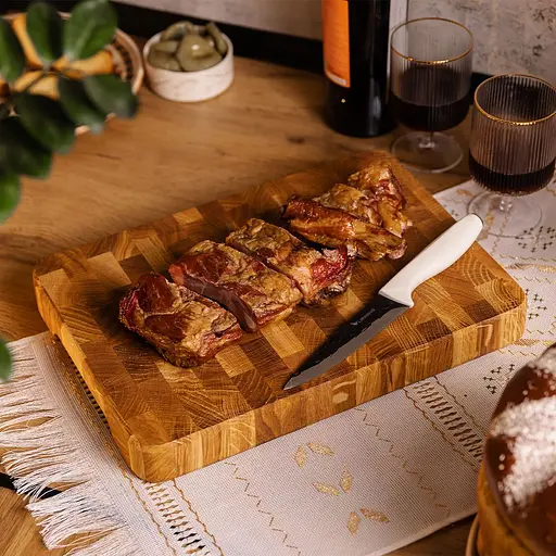 Разделочная доска торцевая Домино 20х30 см дуб LUGI C50W200300D - фото 3