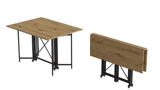 Стіл-книга трансформер Спайдер Ferrum-decor 750x1150x880 Чорний метал ДСП Дуб Артізан 16 мм (FRD-105093) - фото 5