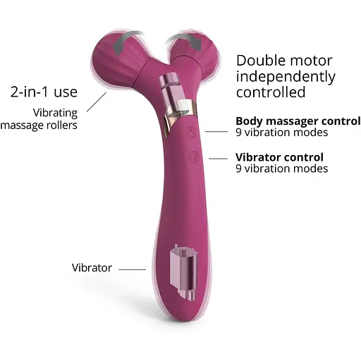 Вибратор-массажер для пар 2 в 1 Love To Love Fireball - Plum Star - фото 2