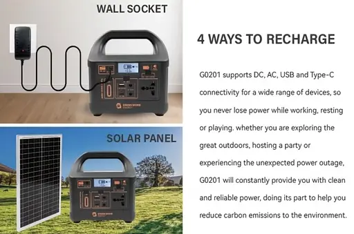 Портативная электростанция 200 Вт - аккумулятор LiFePO4, с функцией ИБП, розеткой 220 В, быстрой зарядкой PD - фото 13