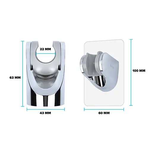 Держатель Drop для ручной душевой лейки клеящийся на 5 положений HL-5CH/ADH - фото 10