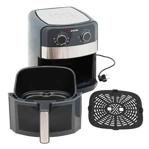 Фритюрница Zokura Z1386, 6.3 л, 1350 Вт, Черный/Серебристый - фото 5