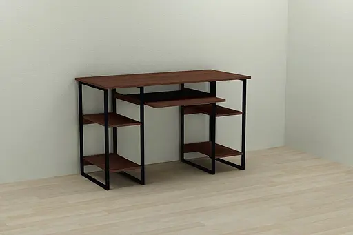 Компьютерный стол Ferrum-decor Тим 75x140x60 черный ДСП Венге 16мм (FRD-106111)