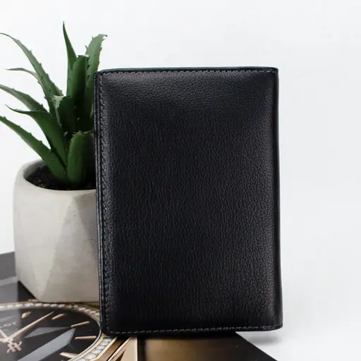 Обложка на паспорт и права Ricco Grande 162-A кожаная черная - фото 5