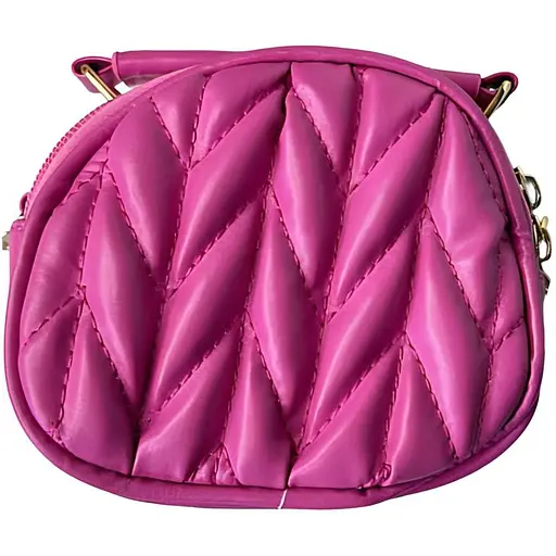 Детская сумка стеганная с малиновой ручкой 13×11×6 см (24-554)