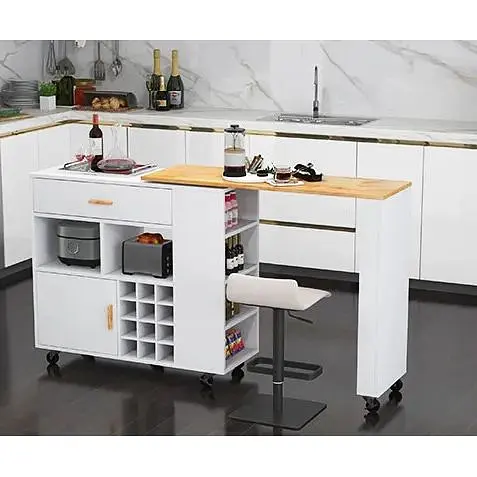 Раскладной столик тумба 2 в 1 Costway Rubber