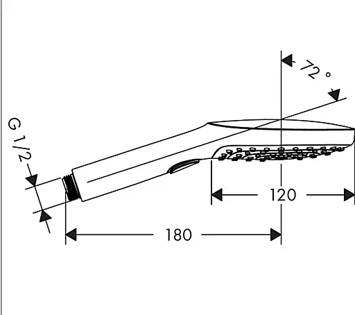Ручной душ Hansgrohe Raindance Select E 120 3jet EcoSmart 9л/мин белый/хром 26521400, Хром - фото 3