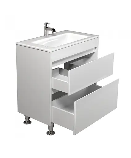 Тумба Мойдодир Prime 80 з умивальником Amalfi 80 підлогова Білий - фото 6