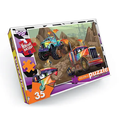 Мякі пазли Монстркар S35-10-16, 35 елементів