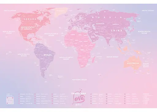 Скретч карта 1DEA.me Travel Map Love World (англ.) (13104) - фото 3