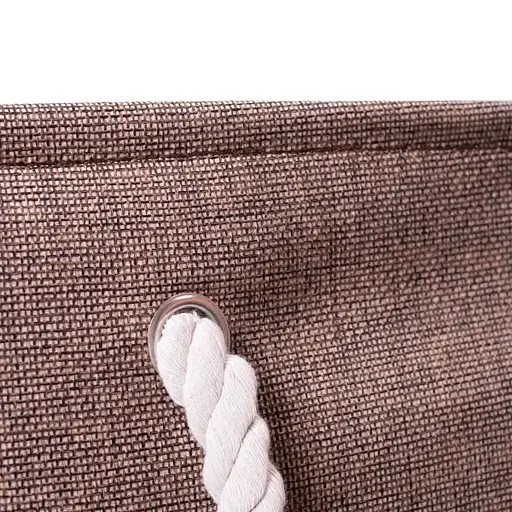 Кошик для білизни Yiwu HP-41-1 текстильний 40х33х36 см коричневий - фото 6