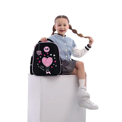 Рюкзак GoPack Education 165S Heart Черно-розовый (GO26-165S-2) - фото 17