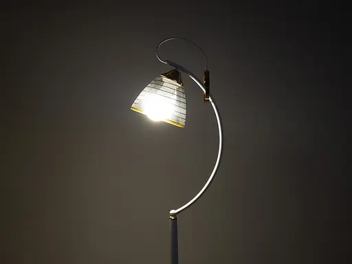Торшер классический LK-728F/1 E27 WH+FG - фото 2