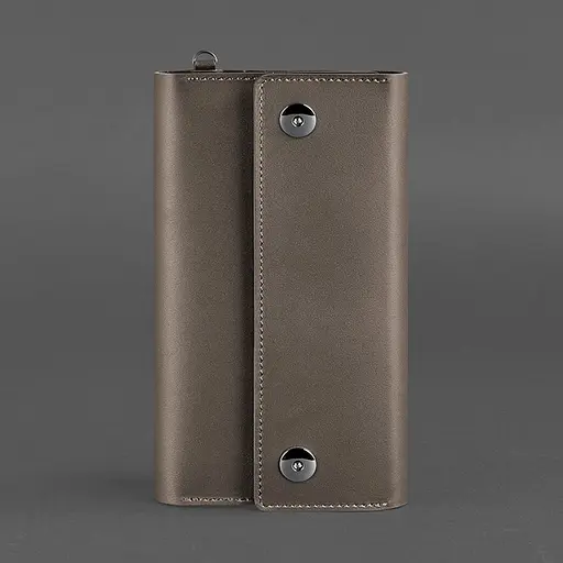 Кожаный клатч-органайзер (Тревел-Кейс) 5.0 темно-бежевый - фото 6