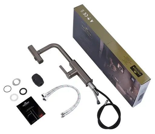 Змішувач для кухні з висувним виливом Kroner KRP Edelstahl Klassisch - PVD03918 (CV032499) - фото 10