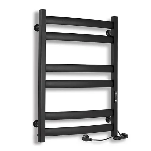 Електрична рушникосушарка Laris Зебра Атлант ЧФЧ6 500x700 Е права R3 73207618, Чорний матовий, Праве, Електронний - фото 1