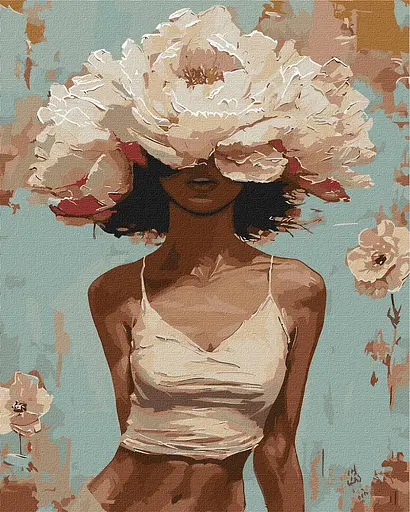 Набор для росписи по номерам Цветущая красавица, 40x50 см, КНО8436