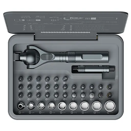 Поворотна викрутка з реверсом та набором біт Xiaomi Duka ATuMan Ratchet Screwdriver RS2 (40в1)