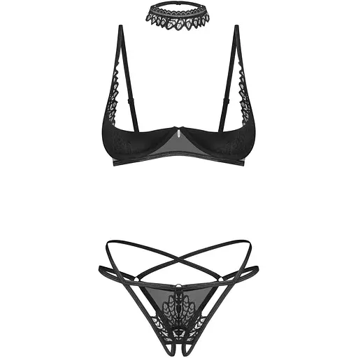 Комплект Obsessive Donarella M/L (чорний)