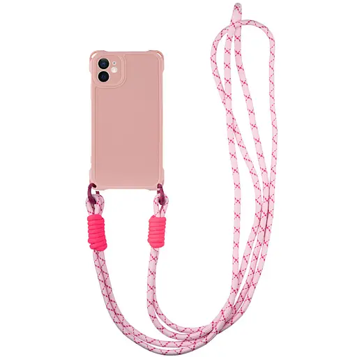 Чохол Epik TPU CrossBody with straps для Apple iPhone 12 6.1 Pink