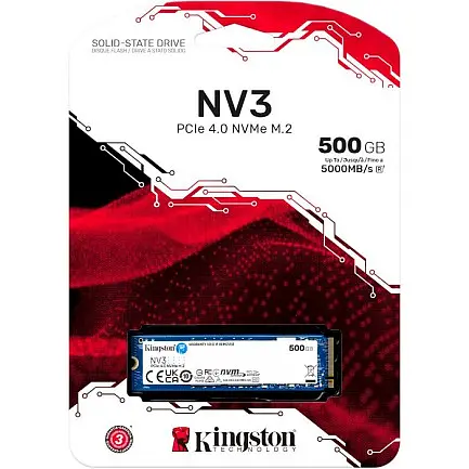 SSD диск Kingston NV3 500GB M.2 2280 NVMe PCIe 4.0 x4 3D NAND (SNV3S/500G) - фото 4