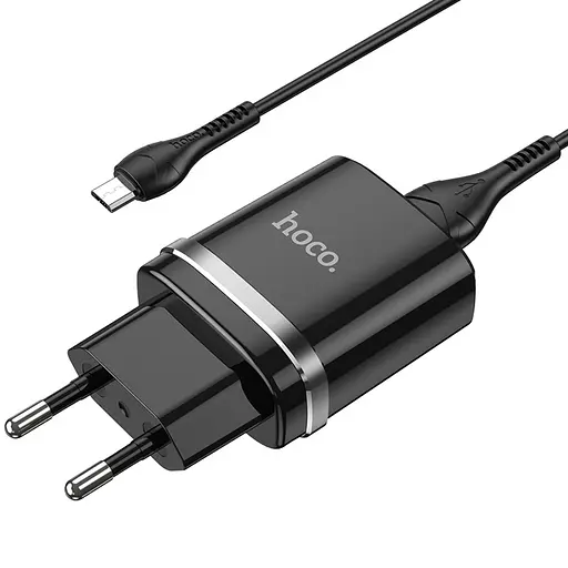 Зарядное устройство Hoco N1 USB черный + кабель USB to MicroUSB - фото 4