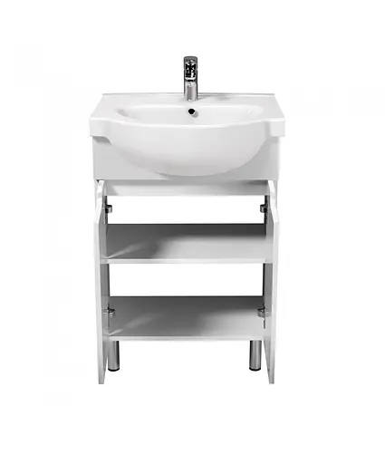 Тумба Мойдодир Tetris White 55 з умивальником Freja 55 Білий - фото 4