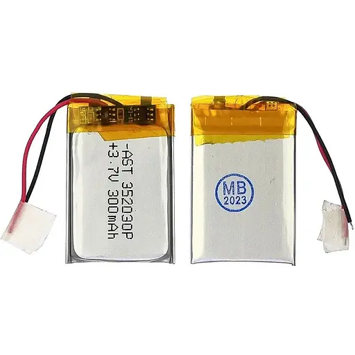 Акумулятор 352030P універсальний з контролером, 3,8 х 20 х 30 мм (250 mAh)/ для TWS навушників, bluetooth гарнітур, MP3 плеєрів
