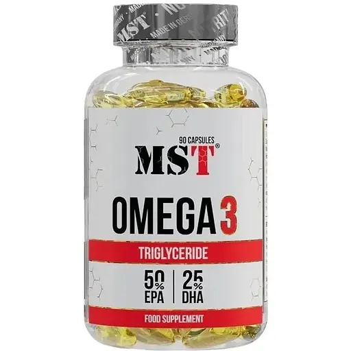 Рыбий жир MST Omega 3 Triglyceride, 90 капсул для сердца и мозга