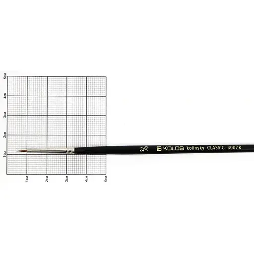 Кисть колонок круглая Classic 3007R № 00 короткая ручка Kolos