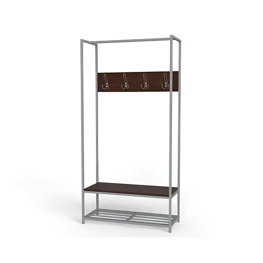 Вішалка модульна підлогова Ferrum-decor Треліс 13 180x90x38 сірий ДСП Венге 16мм (FRD-105516)