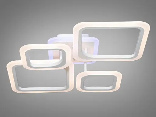 Светодиодная люстра смарт светильник с пультом, 80W, белые люстры. - фото 4