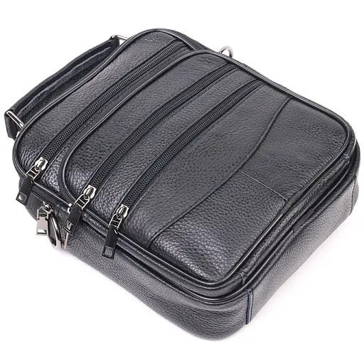 Шкіряна чоловіча сумка Vintage 20х24х5 см sum0023559 - фото 3