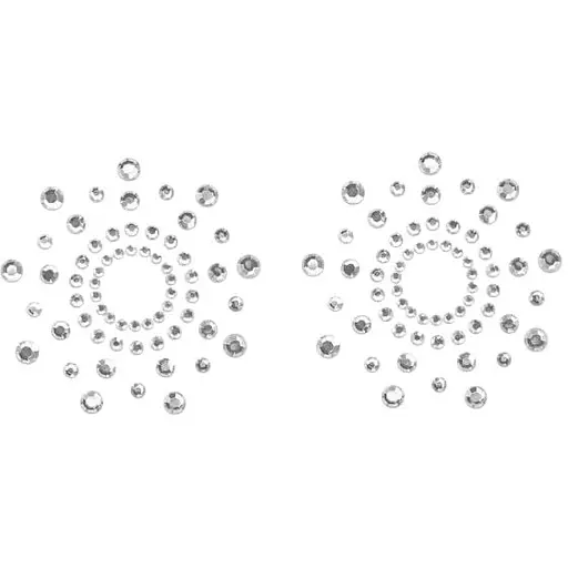 Наклейки на соски Bijoux Indiscrets Mimi Pearl Pasties 2 шт. сріблястий
