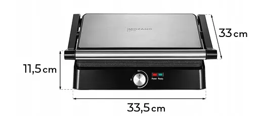 Раскладной электрогриль 2в1 Mozano 2200W с регулировкой температуры - фото 6