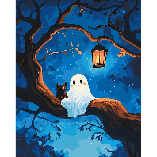 Картина за номерами на підрамнику Brushme Хелловінські друзяки