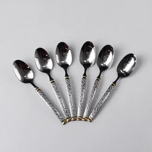 Набор чайных ложек Yiwu 6 штук из нержавеющей стали 14.5 см ложки десертные глянцевая полировка столовые приборы HP-16978-07 - фото 1