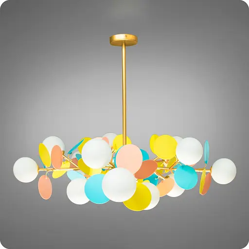 Люстра підвісна 517 Dlight на 15 ламп Золото-Кольоровий (01698) - фото 2