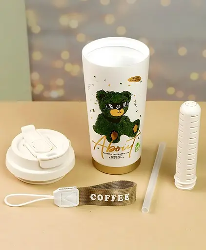 Термочашка About для кофе и чая 520 мл зеленый мишка (BC-0387-5) - фото 4